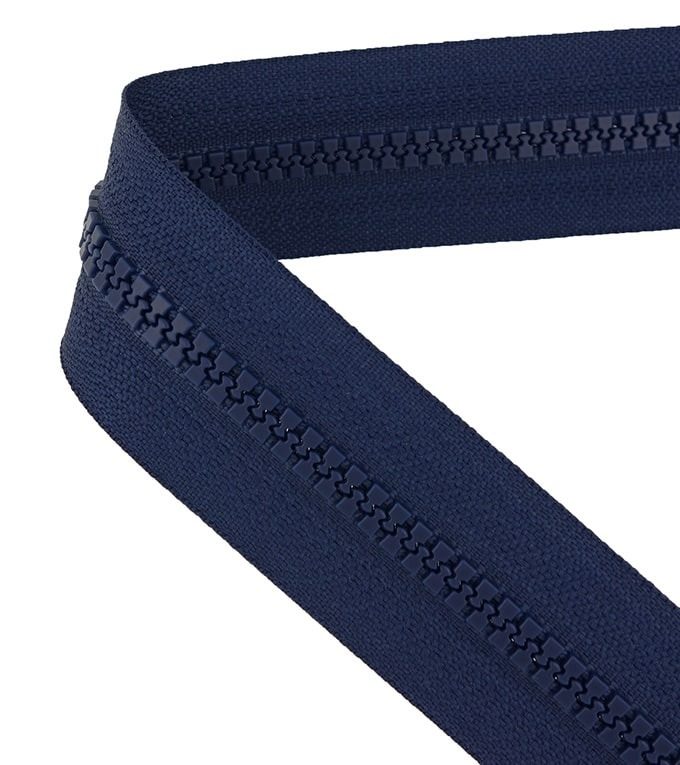 Continuous zip • Moulded 6mm • Navy blue