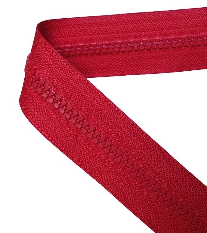 Continuous zip • Moulded 6mm • Red