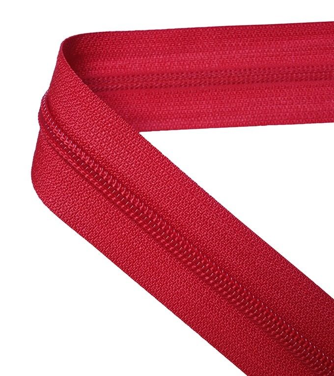 Continuous zip • Spiral 6mm • Red