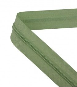 Continuous zip • Spiral 4mm • Light green
