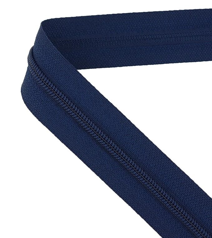 Continuous zip • Spiral 4mm • Navy blue