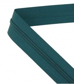 Continuous zip • Spiral 4mm • Dark blue-green