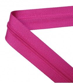 Continuous zip • Spiral 4mm • Fuchsia pink