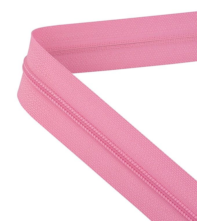 Continuous zip • Spiral 4mm • Light pink