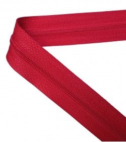 Continuous zip • Spiral 4mm • Red