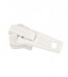 Plastic slider AKS Moulded zip 6mm (N°5)     • White •