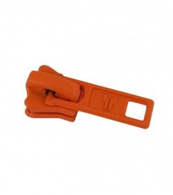Slider • Orange fluo • Moulded zip 6mm (n°5) AG