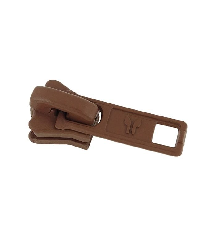 Slider • Brown • Moulded zip 6mm (n°5) AG