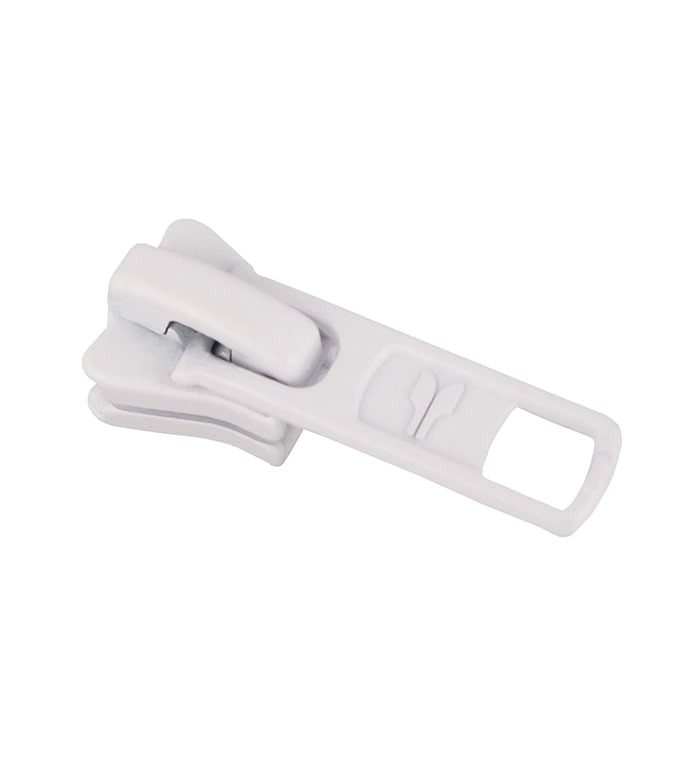 Slider • White • Moulded zip 6mm (n°5) AG