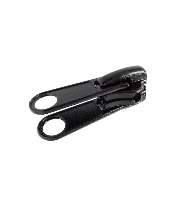 Double pull slider • Black • n°D133 for moulded zip 6mm (n°5)