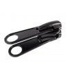 Double pull slider • Black • n°D133 for moulded zip 6mm (n°5)