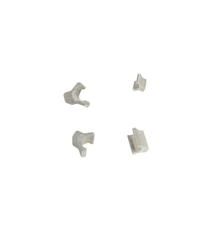 Top stop (x4) • Silver • for moulded zip 6mm (n°5)