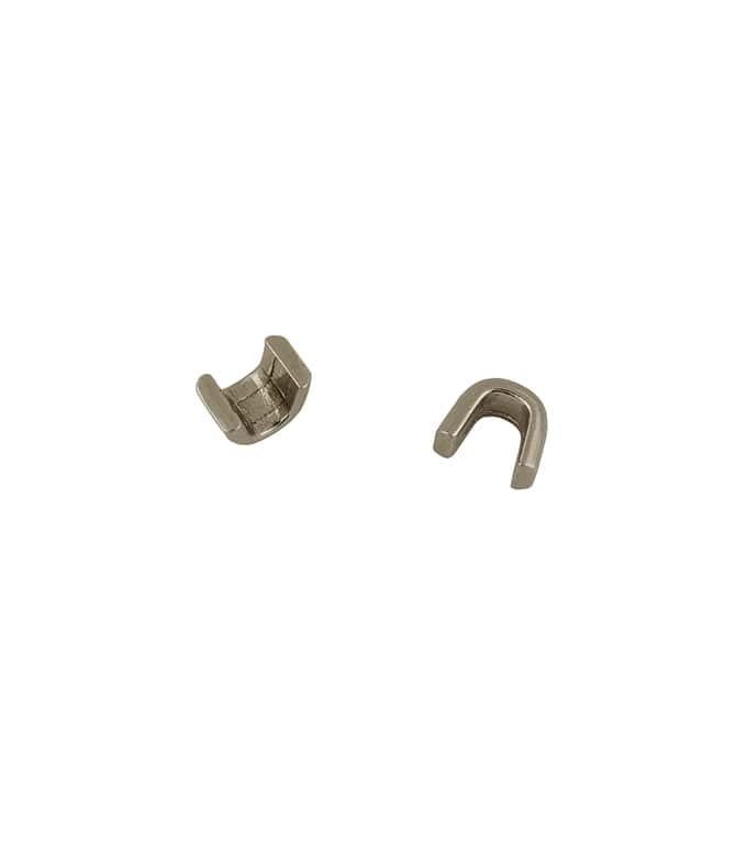 Top stop (x4) • Silver • for coil zip 6mm (n°5) & 7mm (n°7)
