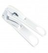 Double pull slider • White • Moulded plastic teeth 9mm (n°10)