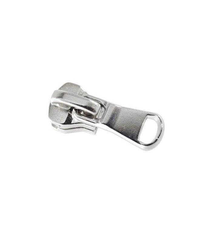 Curseur standard • Argenté • n°401 pour maille plastique 6mm (n°5)