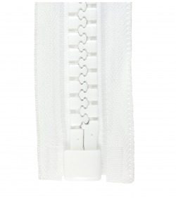 N°20 Separable zipper 14mm • White • Long length Plastic slider