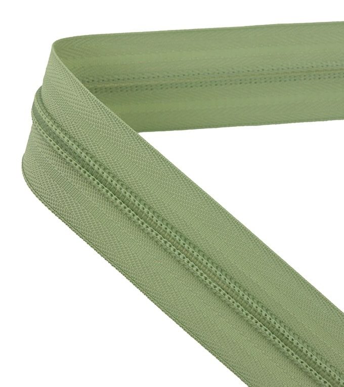 Continuous zip • Spiral 5mm • Light green