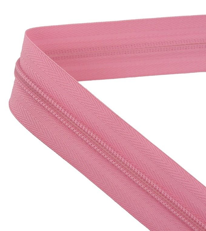 Continuous zip • Spiral 5mm • Light pink