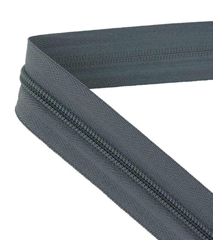 Continuous zip • Spiral 5mm • Grey