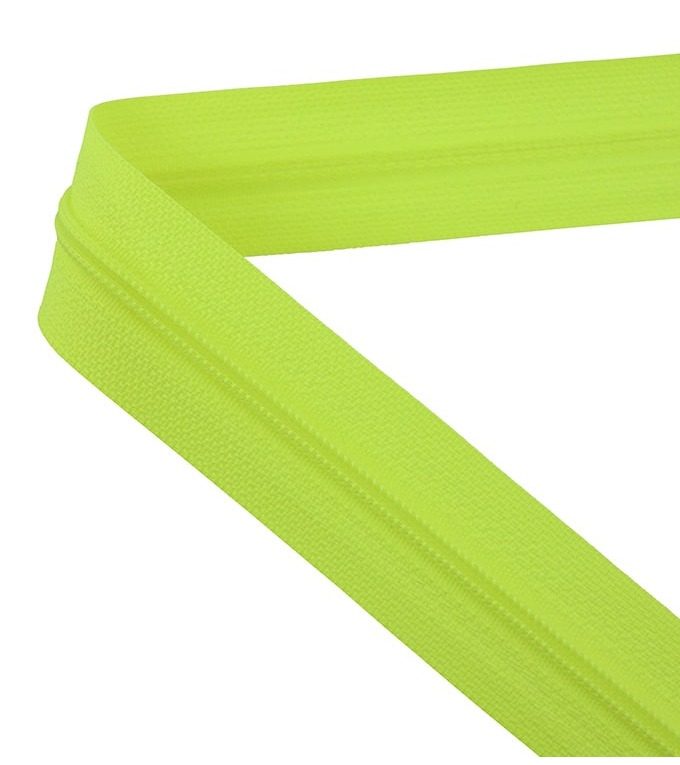 Continuous zip • Spiral 4mm • Fluorescent yellow