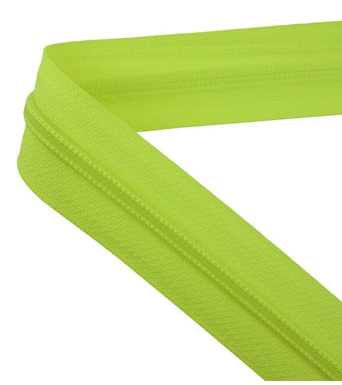 Continuous zip • Spiral 6mm • Fluorescent yellow