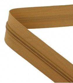 Continuous zip • Spiral 5mm • Light brown