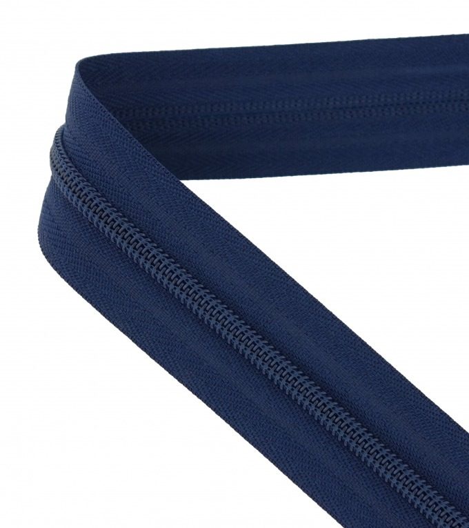 Continuous zip • Spiral 5mm • Navy blue