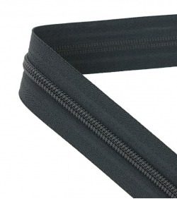 Continuous zip • Spiral 5mm • Dark grey