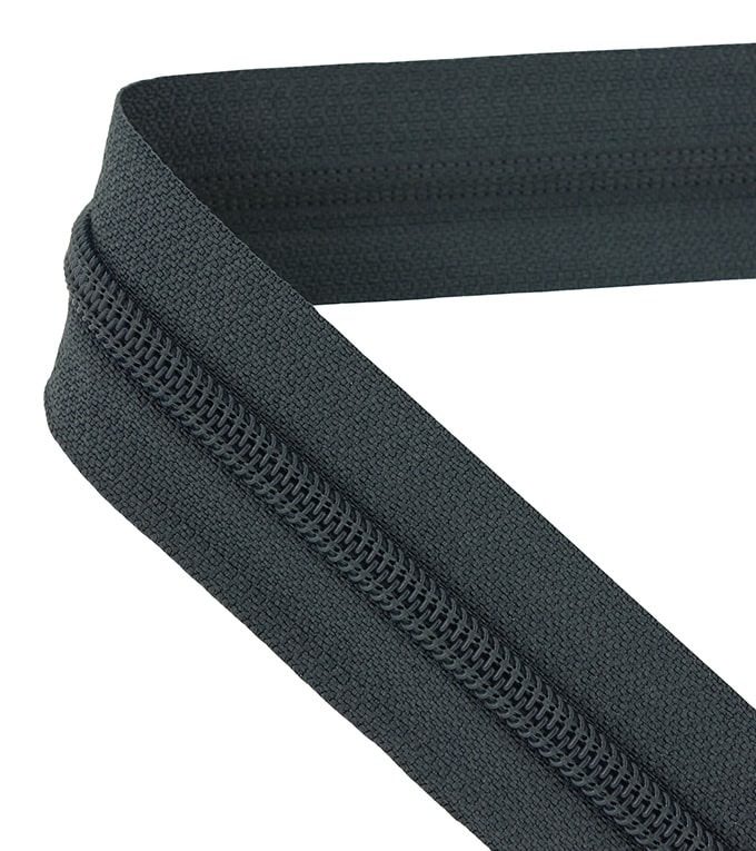 Continuous zip • Spiral 6mm • Dark grey