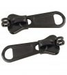 Padlock sliders (x2) • Black • Moulded zip 9mm (n°10)