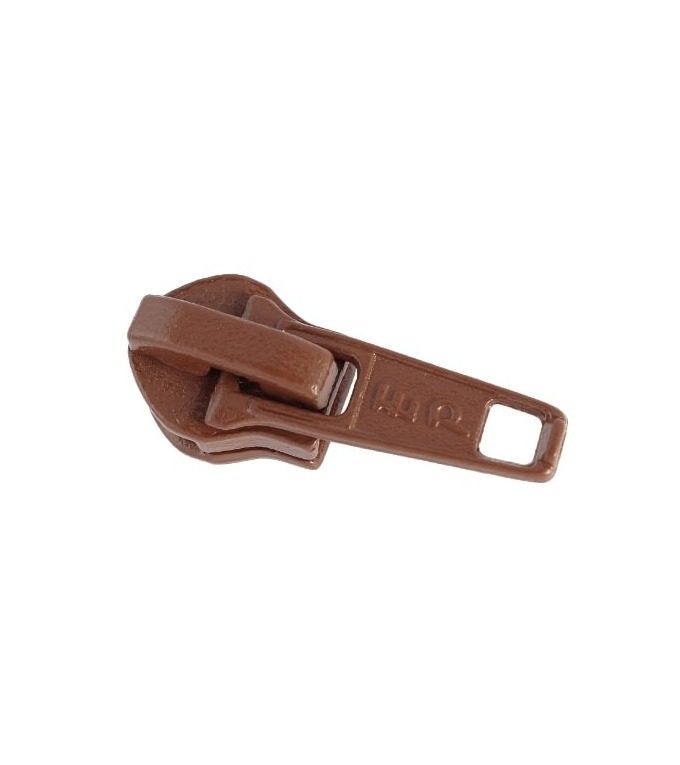 Curseur standard • Marron • n°30 pour maille spirale 6mm (n°5)