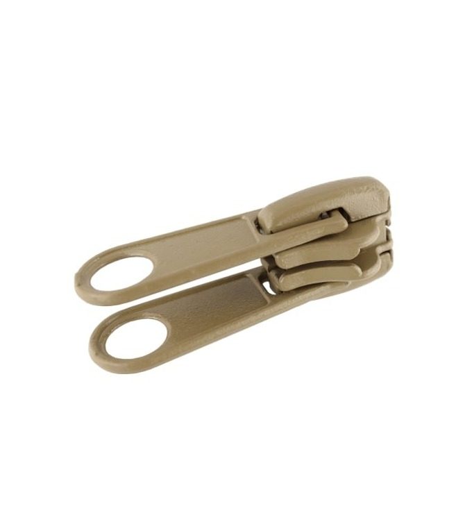 Double pull slider • Military Beige • n°D133 for moulded zip 6mm (n°5)