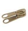 Double pull slider • Military Beige • n°D133 for moulded zip 6mm (n°5)