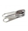 Double pull slider • Silver • n°D133 for moulded zip 6mm (n°5)