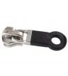 Curseur standard • Argenté-Noir • n°50 pour maille plastique 6mm (n°5)