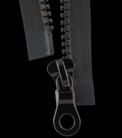 65cm Teilbare Reißverschluss • Schwarz • 9mm Kunststoffzähne