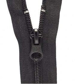 Separable zip 75cm • Black • Spiral zip 6mm