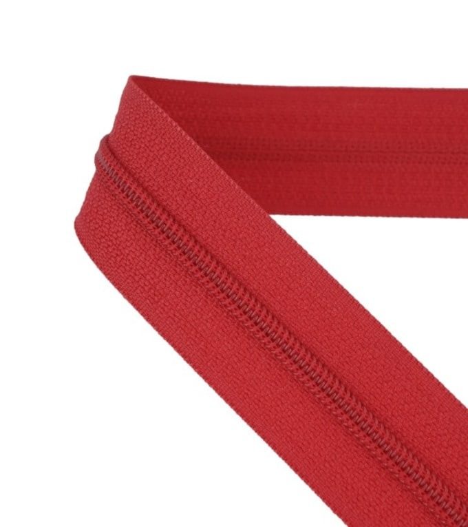 Continuous zip • Spiral 4mm • Red