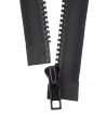 Separable zip • Black • Moulded zip 6mm