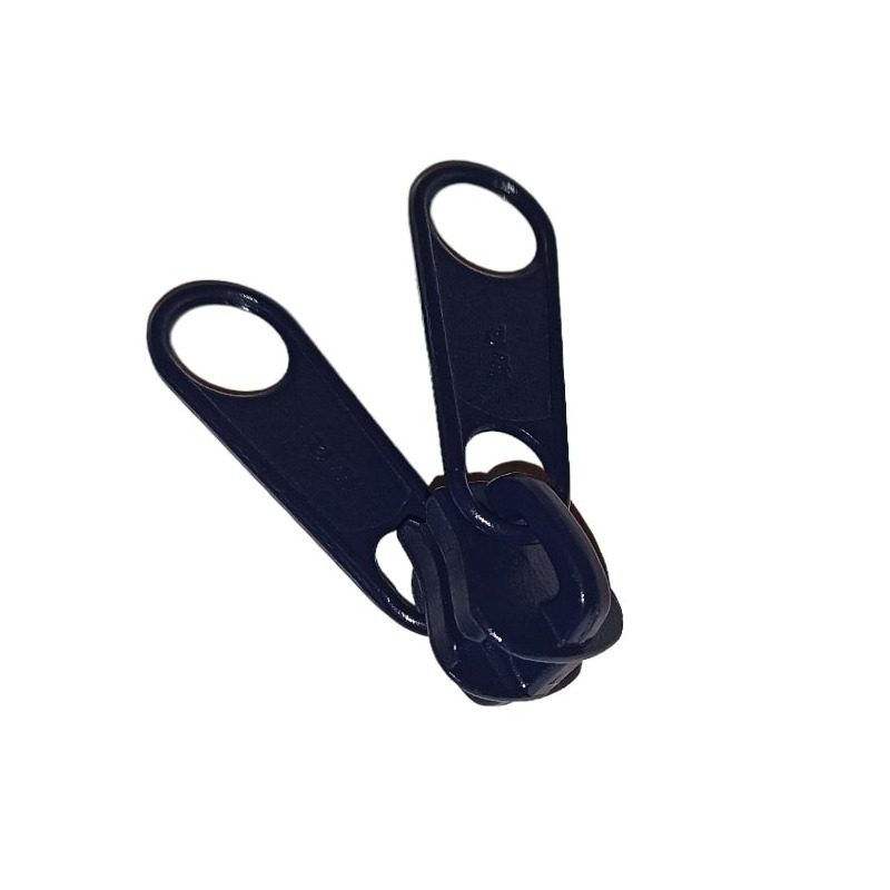 Double pull slider • Navy blue • n°D90 for moulded zip 9mm (n°10)